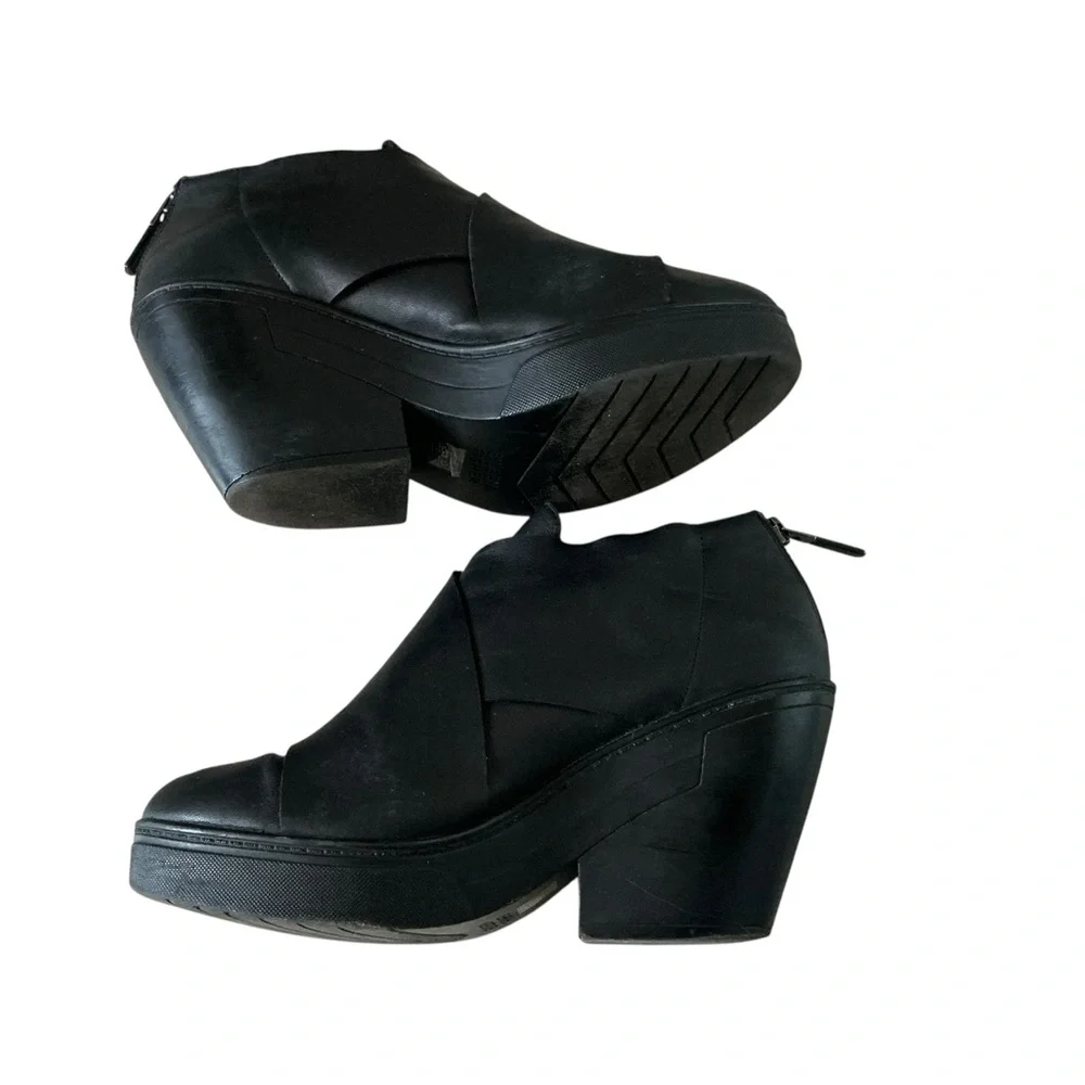 Eileen fisher Cosmo black classy platform shoes size 7
